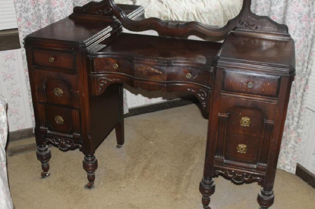Antique Walnut Vanity with Mirror (1 of 12)