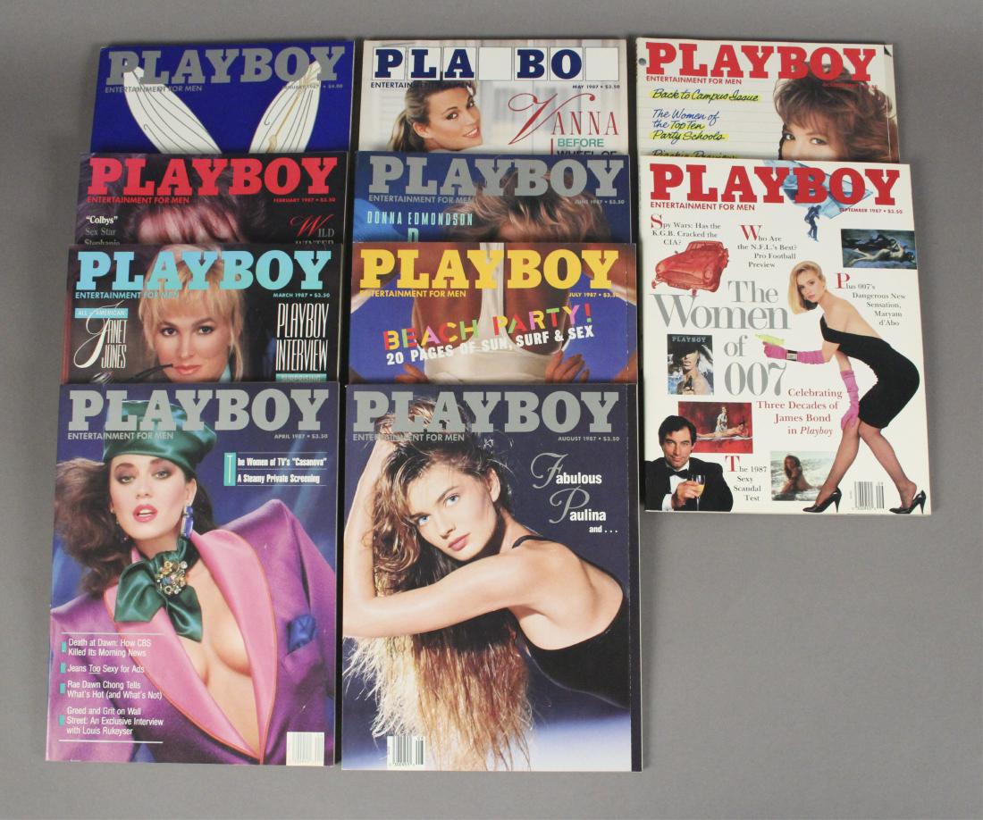 1987 Playboy Magazines - 10 Issues (1 of 4)