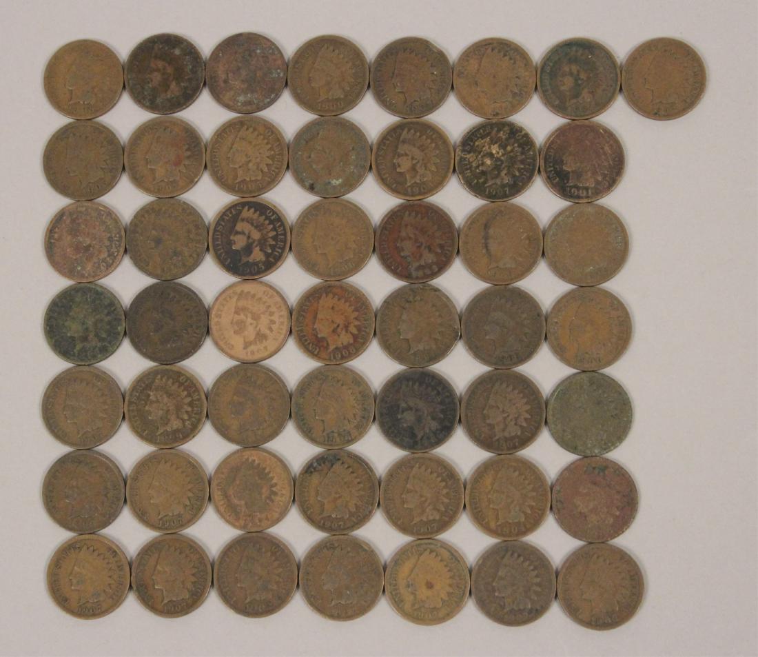 50 Indian Head Cent Pennies (1 of 8)