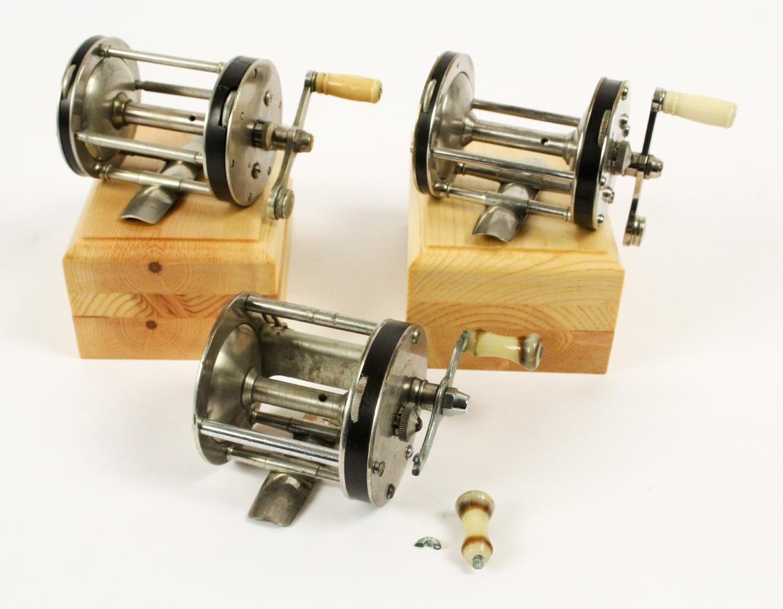 3 Collectible Shakespeare Fishing Reels: Model 1922, Ideal, Standard Professional. [JHI 431]