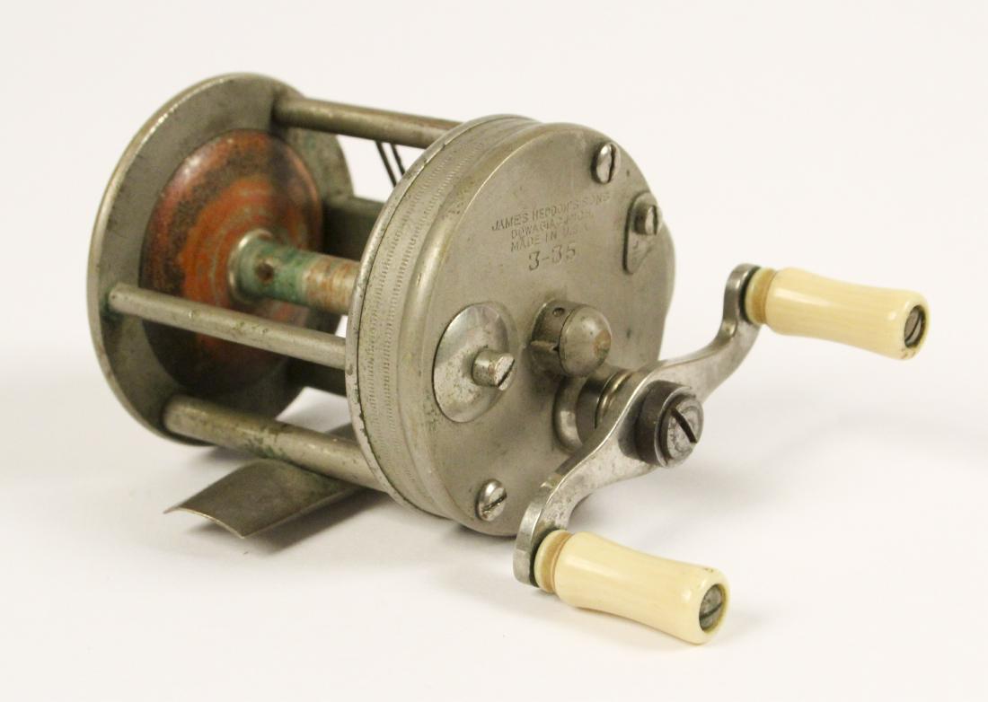James Heddon's Sons Fishing Reel 3 - 35: Made by James Heddon's & Sons in Dowagiac Michigan. [JHI 650]