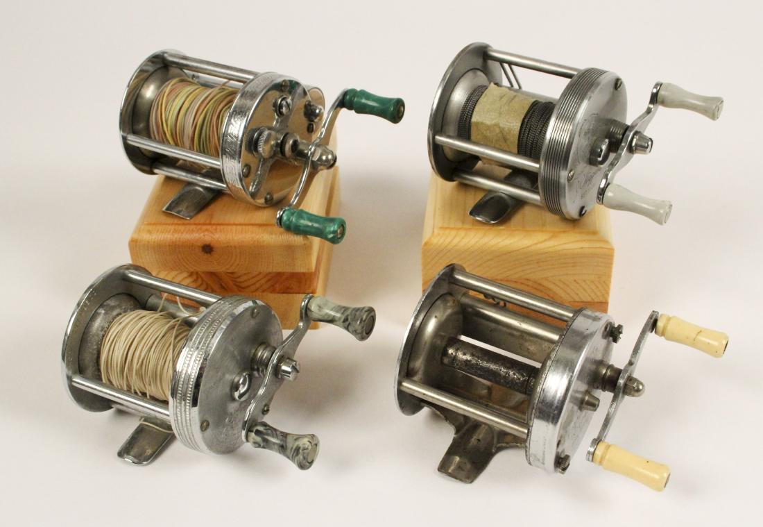 Pflueger - J.C. Higgins - Utica Fishing Reels: Pflueger "Akron" #1893, J. C. Higgins 537.31010, Utica 1745 Takeapart Reel. [JHI 655]