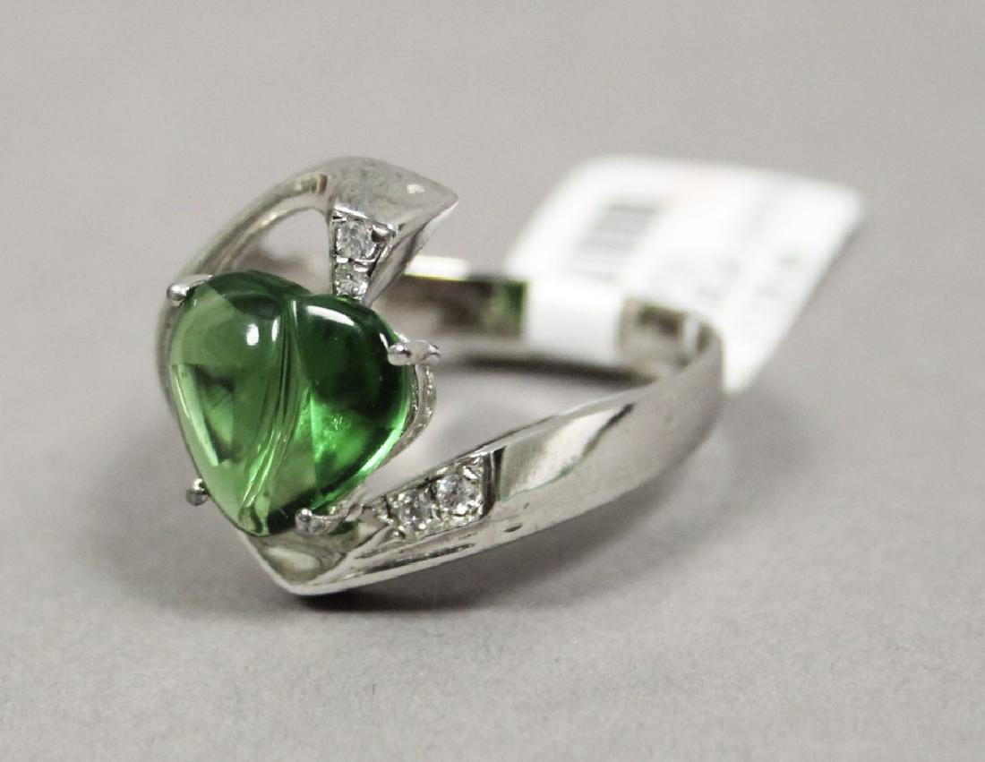 1.85 CT Emerald Heart Ring Size 9 (1 of 8)