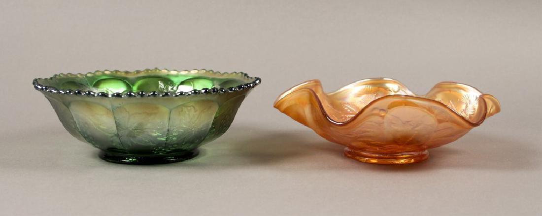 2 Decorative Carnival Glass Bowl Dishes (1 of 5)