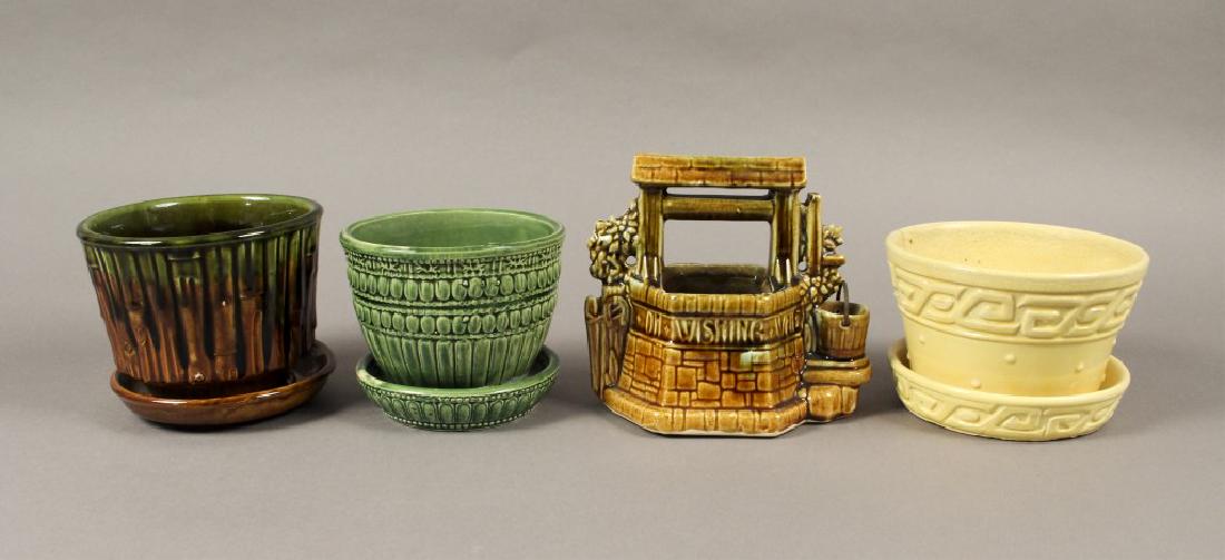 4 McCoy USA Ceramic Planters (1 of 8)