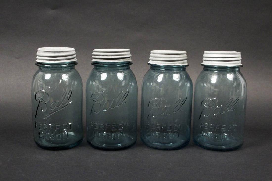 10 Vintage Jars - Blue Ball - Wire Bail Lid Jars (1 of 5)