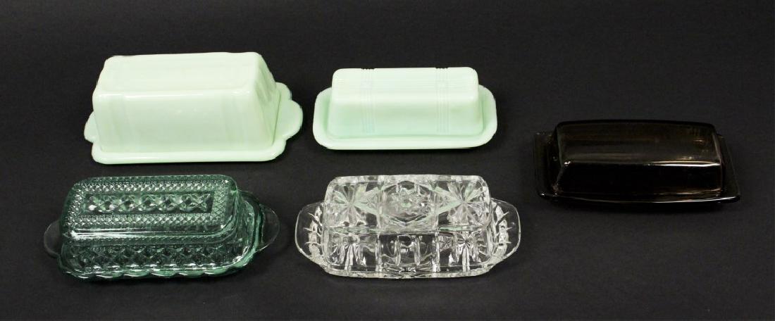 Butter Dishes - Jadeite - Amber - Clear - Green: [SCG 773]