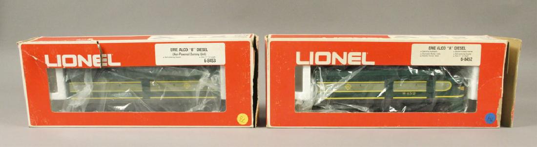 Lionel Erie Alco "A" & "B" Diesel w/Boxes: Two - tone green passenger paint scheme. [DUN 104]