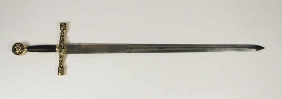 Decorative Double Edge Steel Sword: Blade measures approximately 35", total overall length is approximately 45".[ILY 350]