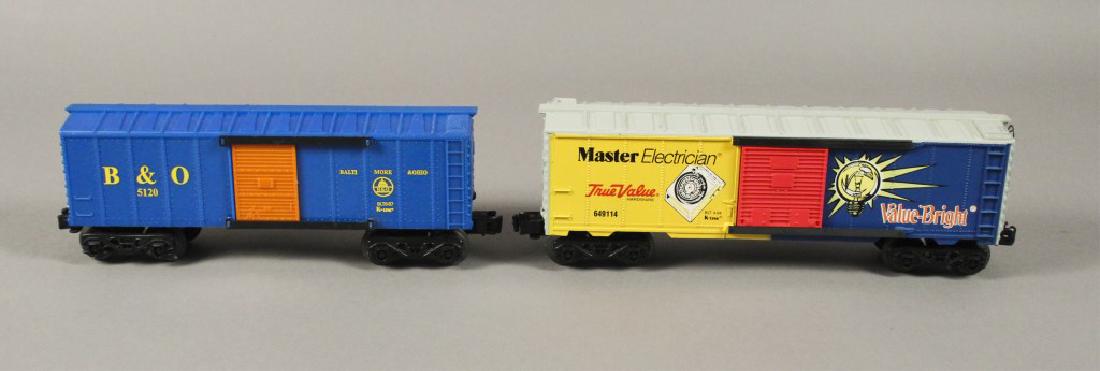 2 K - Line Box Cars: B & O 5120 Boxcar and Master Electrician/Value - Bright Box Car. [HEI 1097]