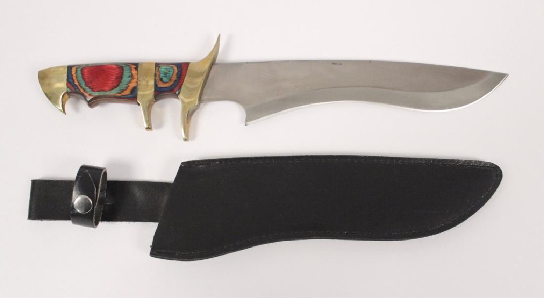 Frost Cutlery Pakkawood Fixed Blade Knife w/Sheath: [ILY 377]