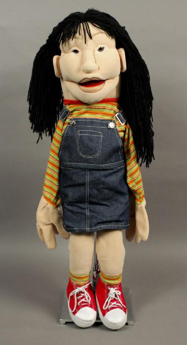 Pig Tail Girl Hand Puppet: Stored for many years. May need some re-stitching, cleaning, etc. Stored for many years by a seasoned puppeteer. May be in need of some repairs or cleaning. Please check pictures for condition. Jason 