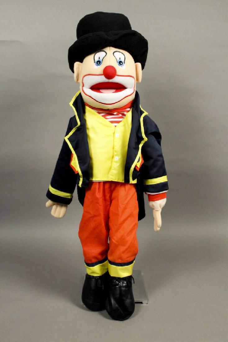 Ring Master Circus Clown Puppet: Stored for many years. May need some re-stitching, cleaning, etc. Stored for many years by a seasoned puppeteer. May be in need of some repairs or cleaning. Please check pictures for condition. Jason 