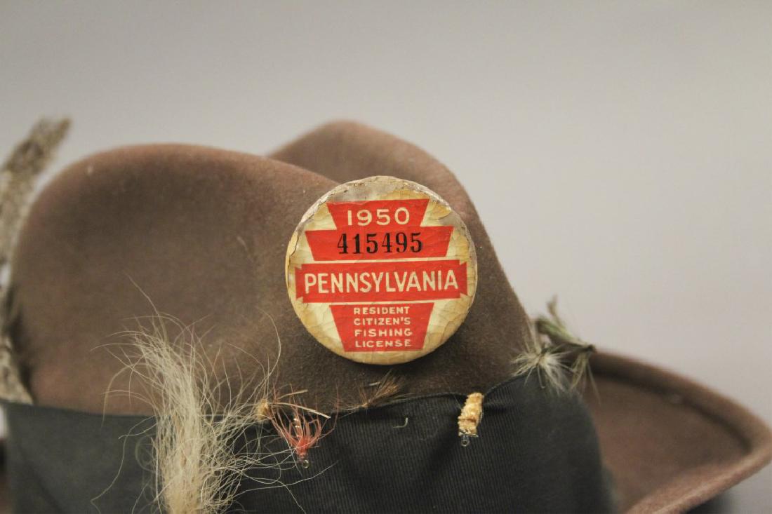 2 Vintage Decorated Fishing Hats