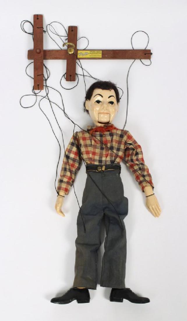 Hazelle's Talking Cowboy Marionette: Vintage airplane control marionette. Stored for many years, may have cracks, discoloring and/or broken strings. Vintage airplane control marionette. Stored for many years by a seasoned puppeteer. May 