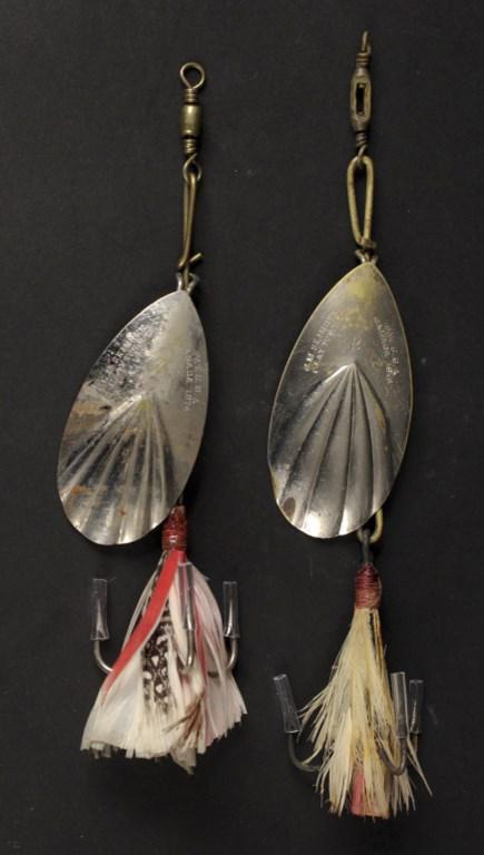 2 G. M. Skinner Fluted Spoon Fishing Lures: Made in Clayton, New York. [RMP 2733]