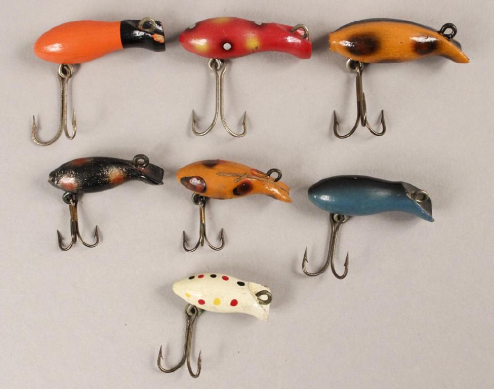 7 Very Nice Vintage Keene Knight Fishing Lures: Made by the Keene Mfg. Bait Company. Detroit, Michigan. [RMP 2723]