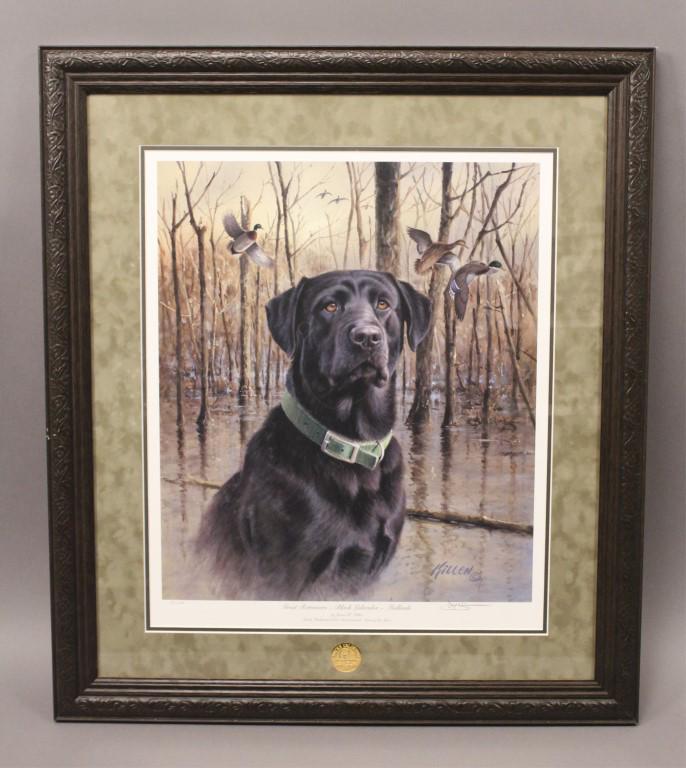 Ducks Unlimited Black Lab by James H. Killen: 2008 Artist of the year. [KRE 460]
