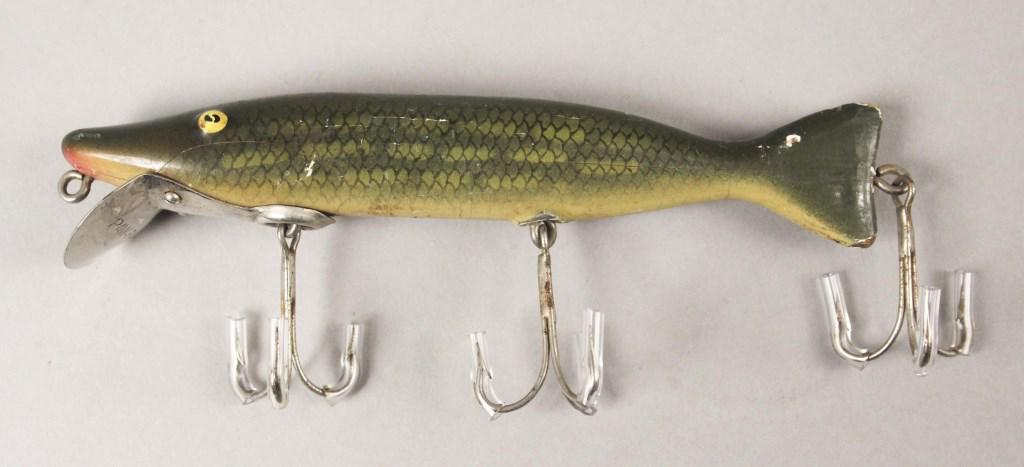 Vintage Paw-Paw Pike Caster Fishing Lure: #6400L. Paw Paw Bait Co., Mi. [RMP 2096]