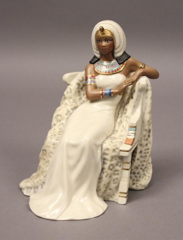 Lenox Cleopatra Egyptian Figurine: Egypt. Africa. Cleopatra VII Philopator was the last active ruler of the Ptolemaic Kingdom of Egypt, nominally survived as pharaoh by her son Caesarion. As a member of the Ptolemaic dynasty, she was a
