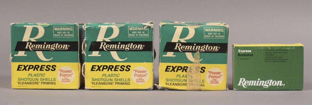 4 Boxes of Remington Shotgun Shells: 3 Boxes of 3" Magnum Express 12 GA. Shotgun Shells adding up to 55 shells & 2 Remington Express Buckshot Shells. [KBM 107]