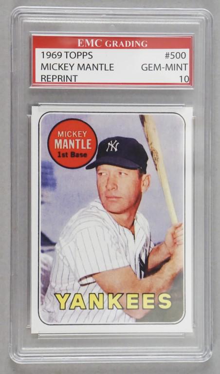 1969 Topps # 500 Mickey Mantle Reprint Card (1 of 3)