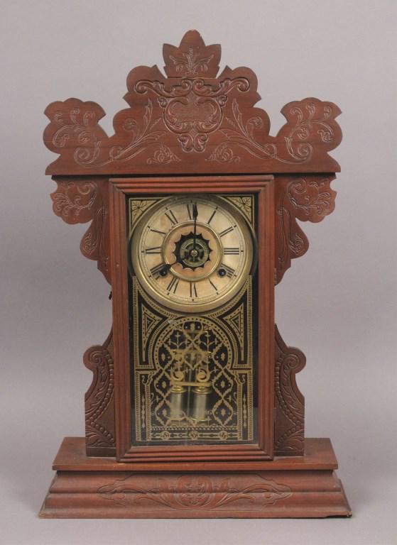 Antique Waterbury Wood Mantle Parlor Clock (1 of 8)
