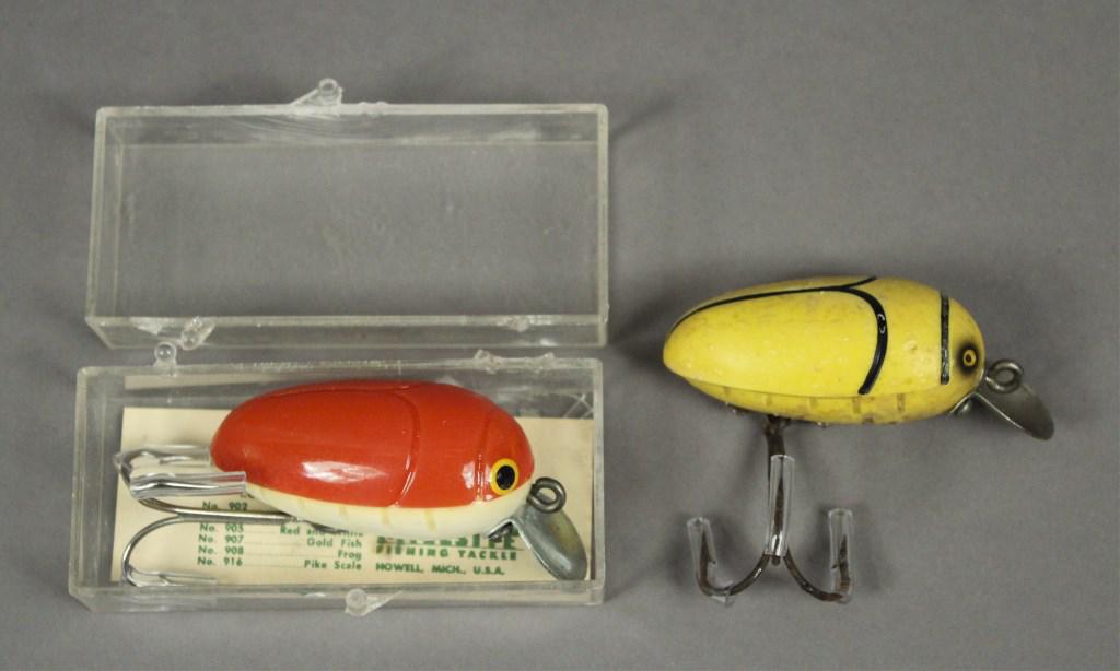 2 Millsite Rattle Bug Fishing Lures - Yellow - Red: [RMP 3343]