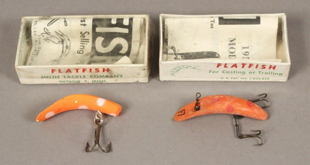 2 Helin's Fly Rod Flatfish Fishing Lures - Orange: [RMP 3358]