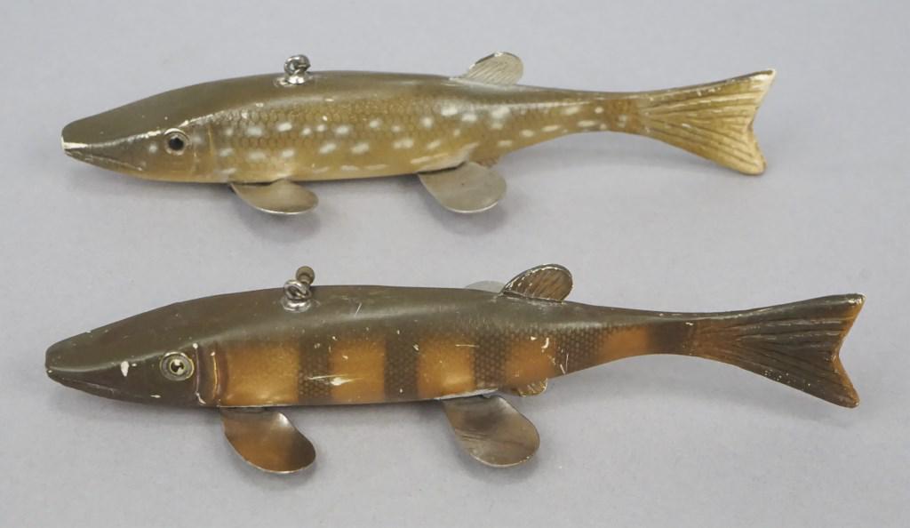 Bear Creek Ice Spearing Fish Decoys - Michigan: Kaleva, Michigan. [MAB 266]