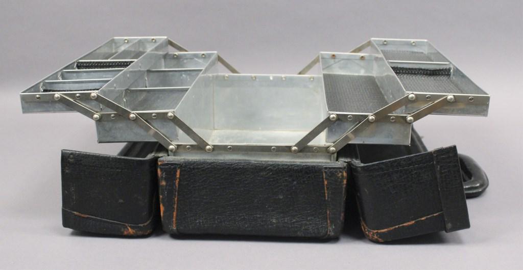 Knickerbocker 1930's / 40's Executive Tackle Box: Chicago, IL. Leather. [MAB 412]