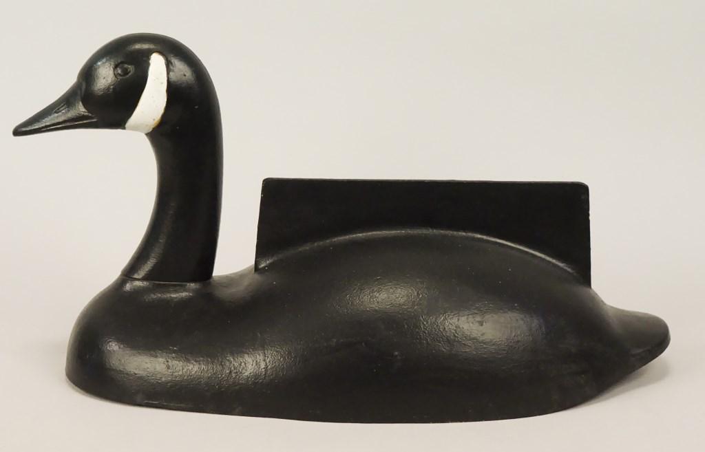 Cast Iron Goose Doorstop - Boot Scraper: 19 Pounds. Made in Taiwan. [RMP 4335]