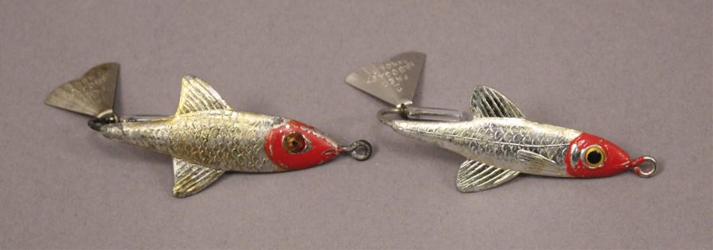 Set of 2 Fred Arbogast Tin Liz Fishing Lures: [RMP 4048]