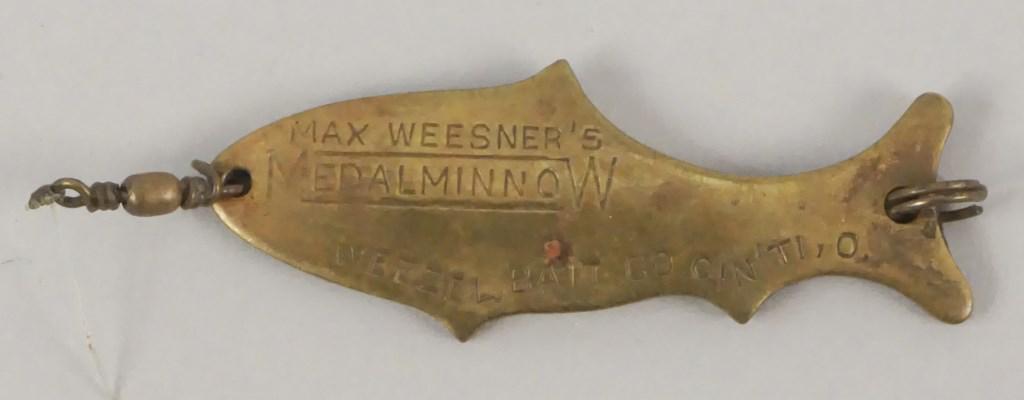 Max Weesners Brass Medalminnow Fishing Lure: Weezel Bait Co. [MAB 674]