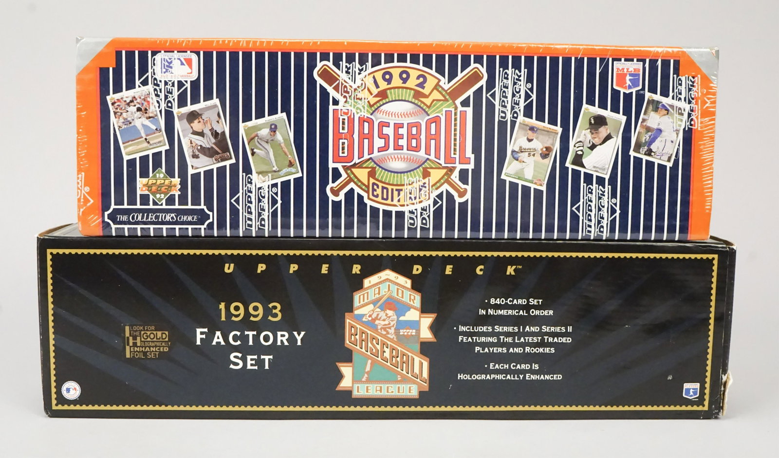 1992 & 1993 Upper Deck Baseball Cards Factory Sets: Sealed. Derek Jeter, Frank Thomas, Ken Griffey, Nolan Ryan. [MAB 416]