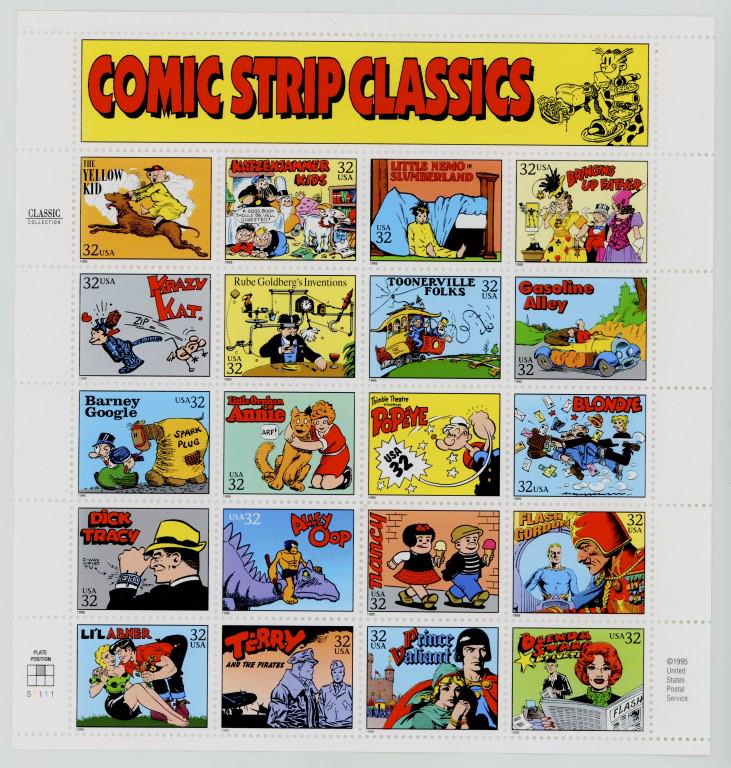 1995 Comic Strip Classics 32 Cent Stamp Sheet (1 of 2)
