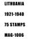 75 Lithuanian Stamps 1921 - 1940 - 9