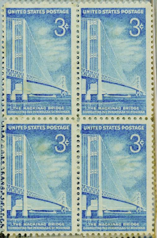 3 Cent 1940's - 50's 4 Block Multiple Stamp Sets (1 of 6)