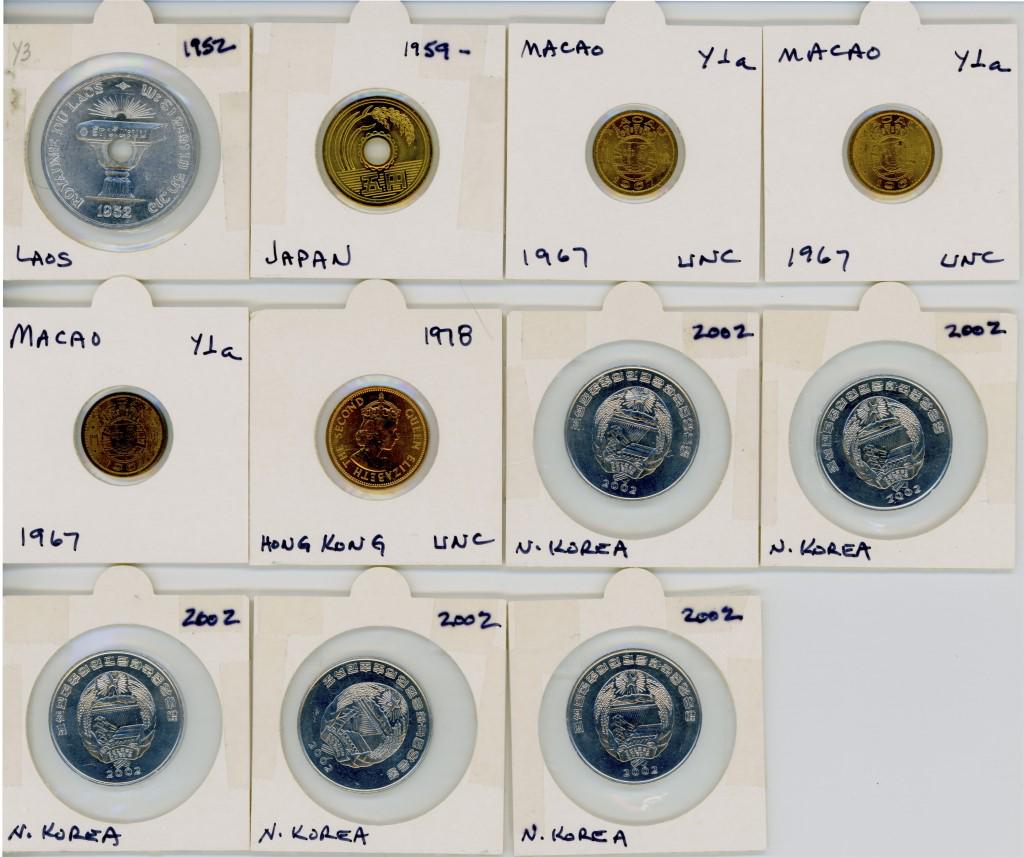 Foreign Coins - N. Korea - Japan - Macao (1 of 9)
