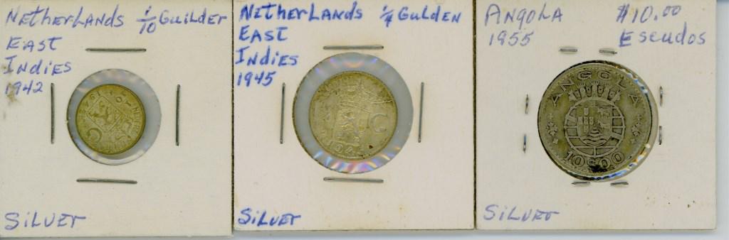 Netherlands & Angola Collectible Silver Coins (1 of 9)