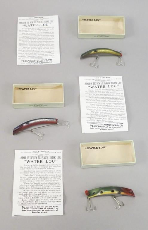 3 Water - Lou Fishing Lures in Boxes: [RMP 3680]