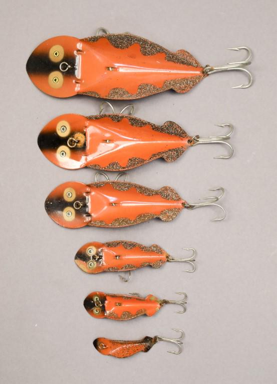 Black & Orange Buck Perry Spoon Plug Fishing Lures: [MAB 2042]
