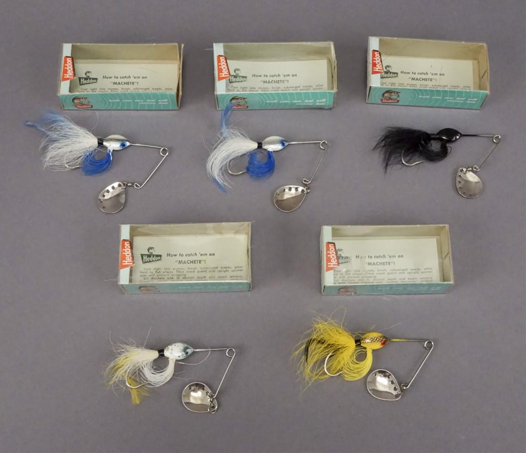5 Heddon Machete Fishing Lures with Box & Papers: [MAB 2078]