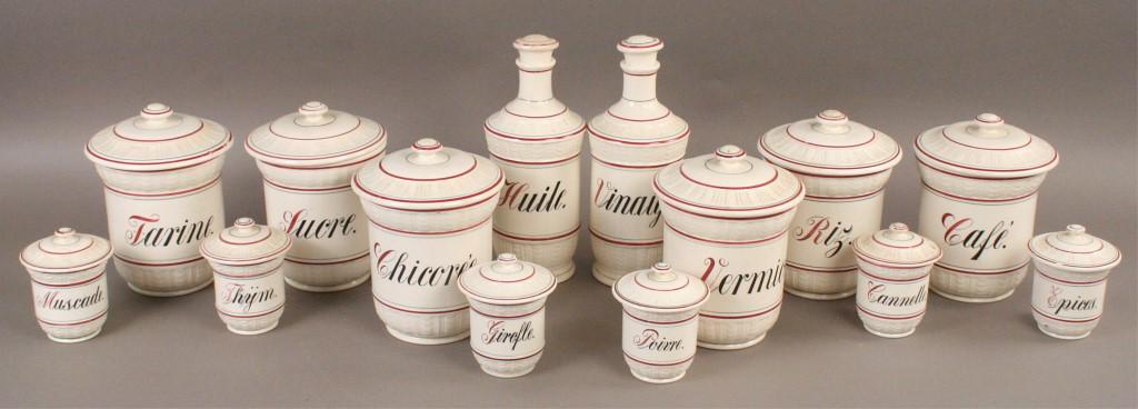 German Franz Anton Mehlem Porcelain Canister Set (1 of 4)