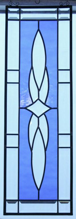Stained Glass - Blue on Clear Leaded Glass (1 of 4)