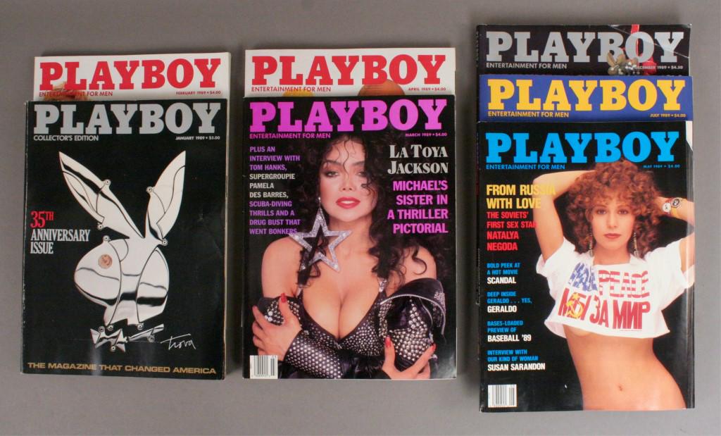 7 Playboy Magazines from 1989 - La Toya Jackson (1 of 2)