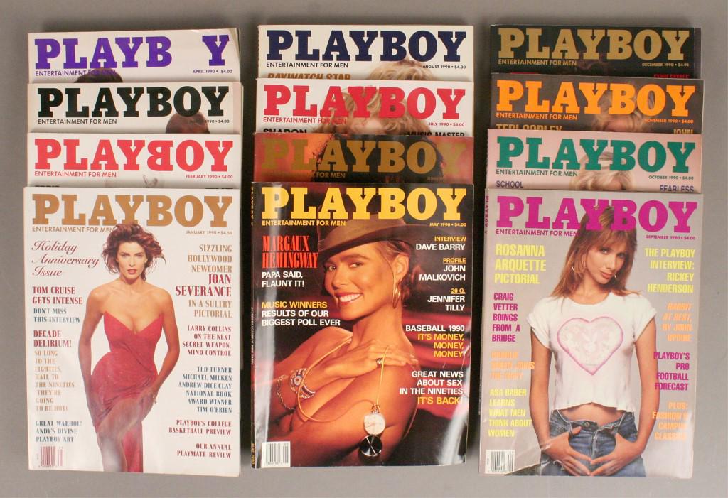 1990 Playboy Magazine - Full Set - 12 Issues (1 of 2)