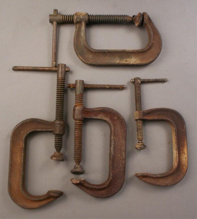 4 Assorted C-Clamps - Adjustable (1 of 3)