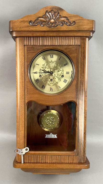 Westminster Pendulum Wall Clock: Some rust on the pendulum. Try Evapo-Rust to take it off great product that we've used. This has to be one of the nicest chimes we've ever heard on the many clocks we have auctioned. Calm and soft. [M