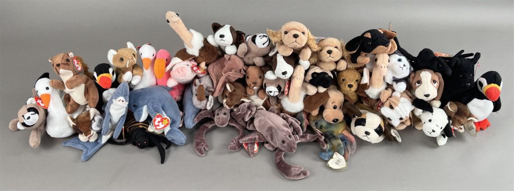 Large Assortment of TY Beanie Babies - 41 Total: [TRA 830]